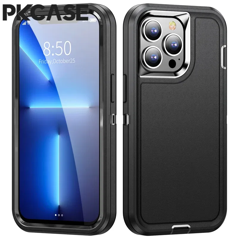 Color: Clear, Material: tpu - PKCASE Shockproof Case For iPhone 13 Mini 12 11 Pro Max 6 7 8 Plus Bracket Protective Cover For iPhone X XS XR SE 2020 2022