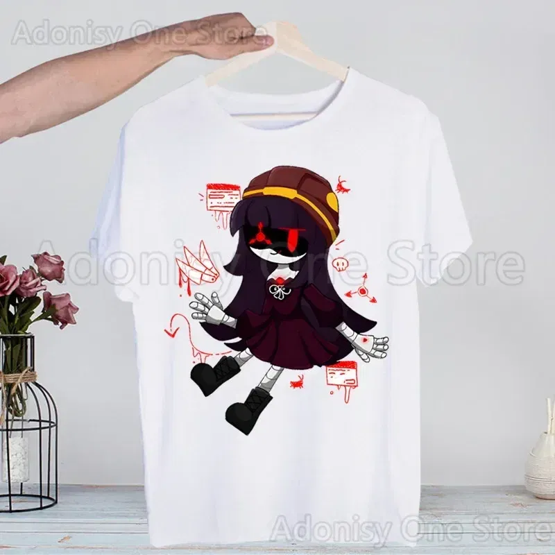 Color: SKY BLUE, Size: XXXL - Murder Drones Fashion Man Tshirt Summer Fashion T-shirt Casual White Funny Cartoon Print T-shirt Hip Pop Tops tee