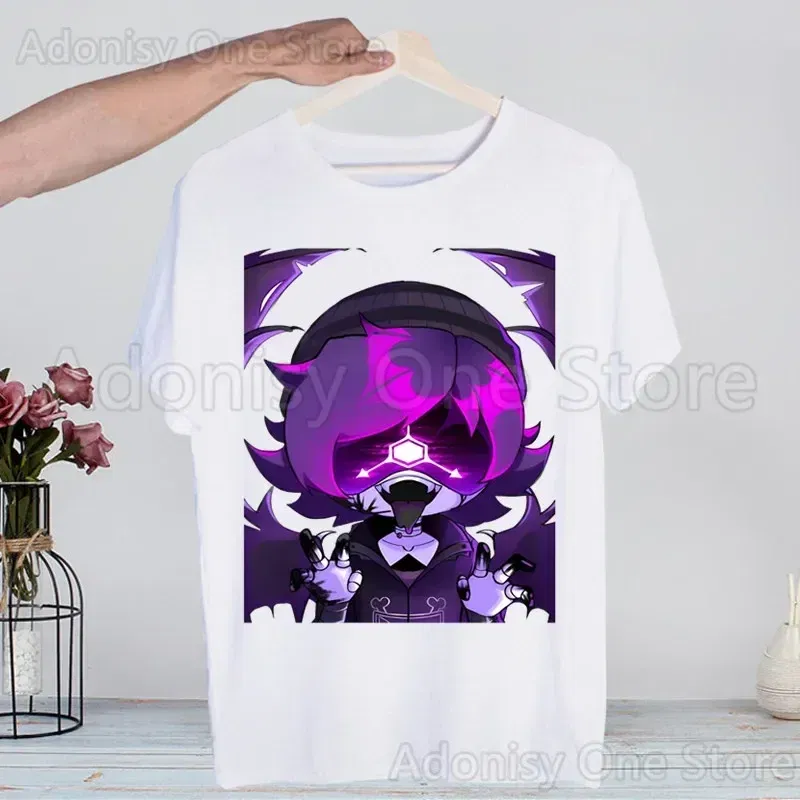 Color: SKY BLUE, Size: XXXL - Murder Drones Fashion Man Tshirt Summer Fashion T-shirt Casual White Funny Cartoon Print T-shirt Hip Pop Tops tee