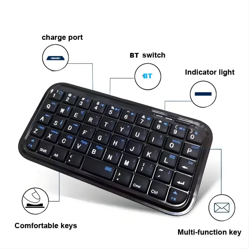 Wireless Keyboard - Mini Quiet Keyboard
