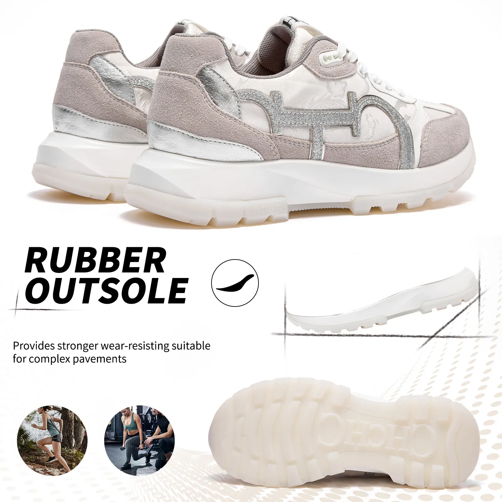 Color: black, Shoe Size: 37 - CHCH Women Tennis Shoes New Leather Splicing Student Sports Shoes