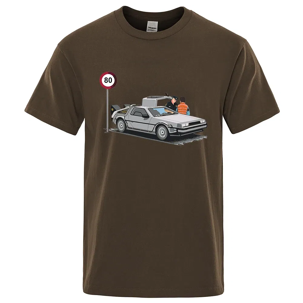 Color: Beige, Size: L - I Was Caught Speeding Funny Printed T-Shirts Men Fashion Casual Short Sleeves Loose Oversized T Shirt Breathable Cotton Tees