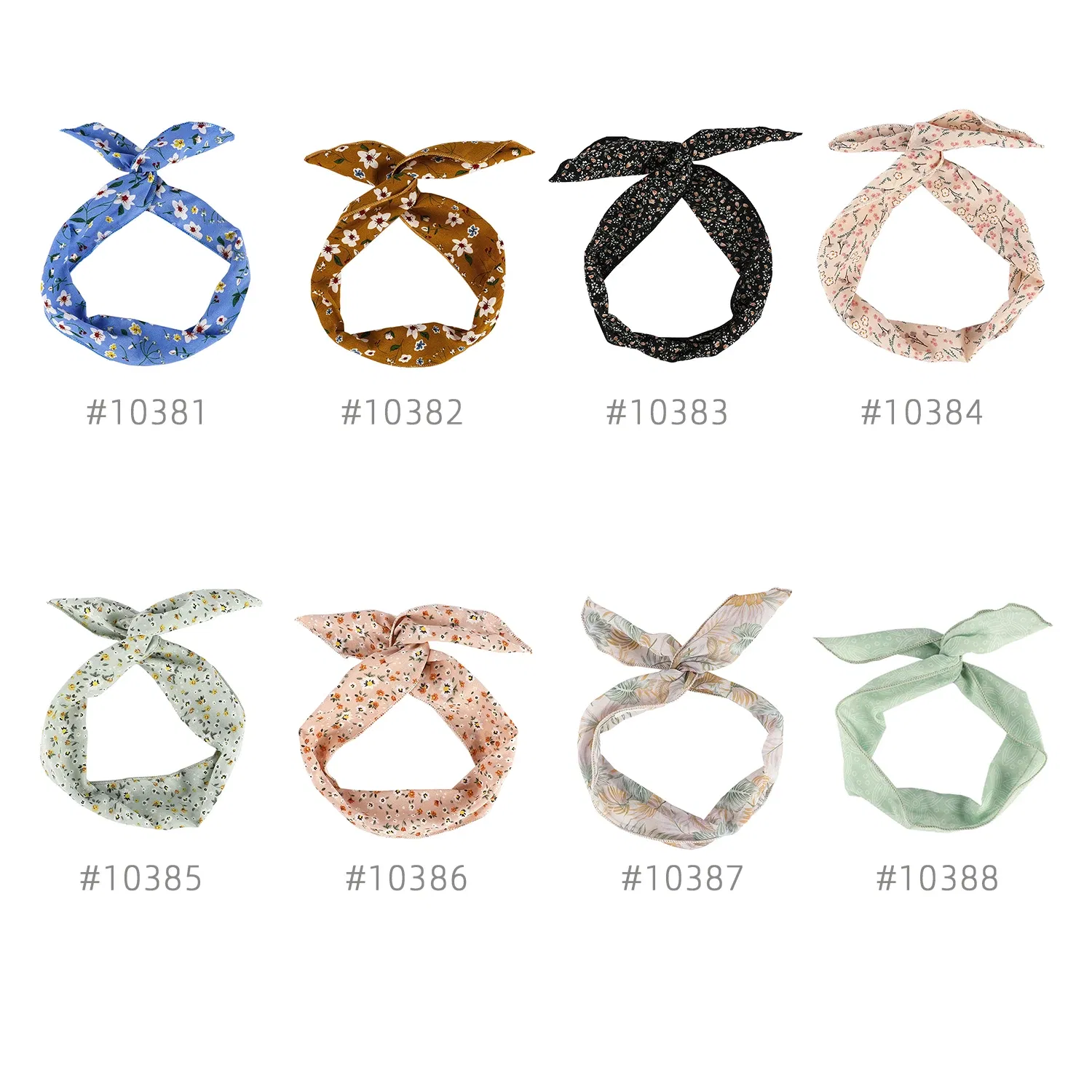 Color: Yellow, Ships From: CN - Bunny Ears With Iron Wire Headband Printed Fabric Women Girls Scrunchies Hairband Hair Band Holder Accessories Headdress