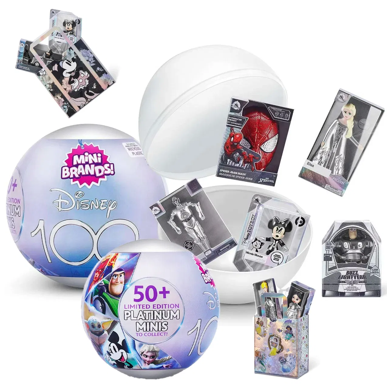 Color: SKY BLUE - 5 Surprise DISNEY Mini Toy Brands Mystery Capsule Collectibles Toys Blind Ball Children's Gift