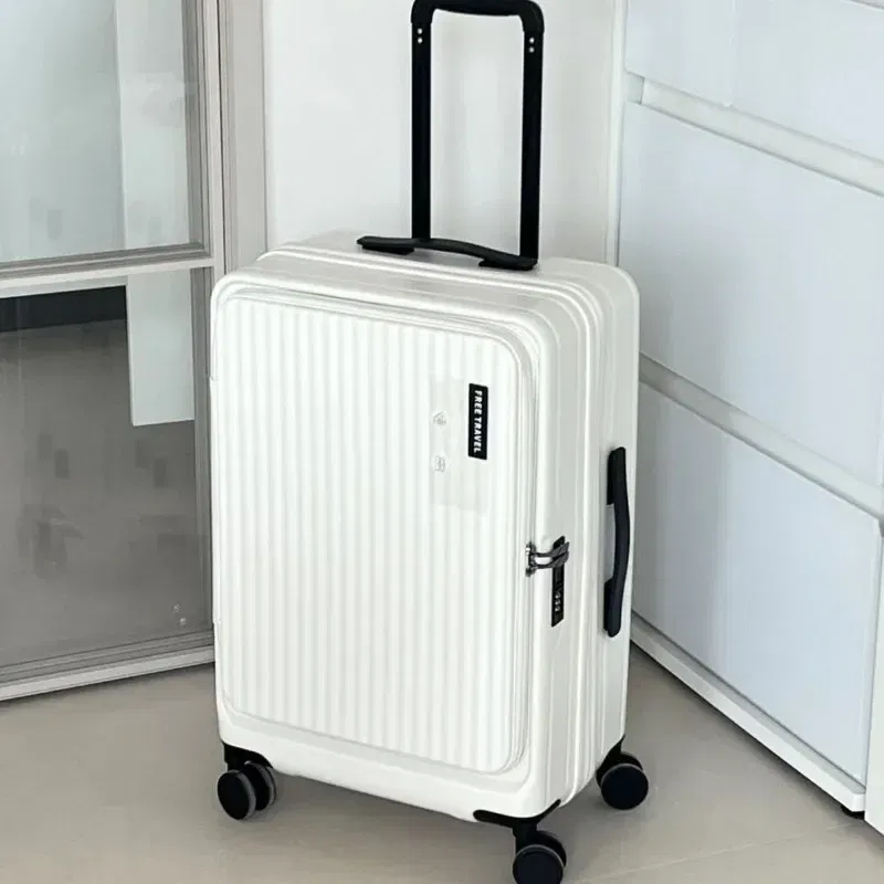 Color: green, Luggage Size: 13Inches 325mm, Ships From: CHINA - 2025 New 20-inch PC Hard Shell Lightweight Roller Travel Expandable Multifunctional Front Opening Suitcase Cabin Trolley Case
