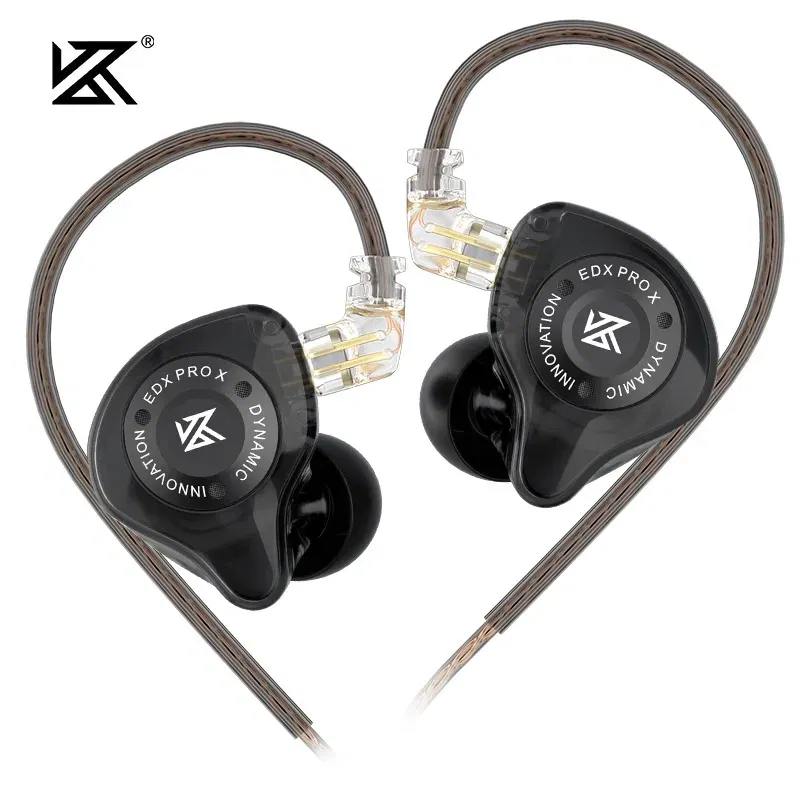 Color: black - KZ EDX PRO X In Ear Dynamic Drive Earphone HIFI Bass Music Earbud Sport Noise Cancelling Headset ZSN ZST  ZS10 pro x  C12 CRA
