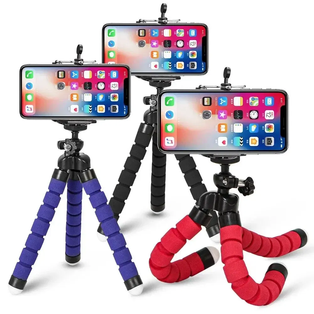 Color: Red - Tripods Tripod For Phone Mobile Camera Holder Clip Smartphone Monopod Tripe Stand Octopus Mini Tripod Stativ For Phone