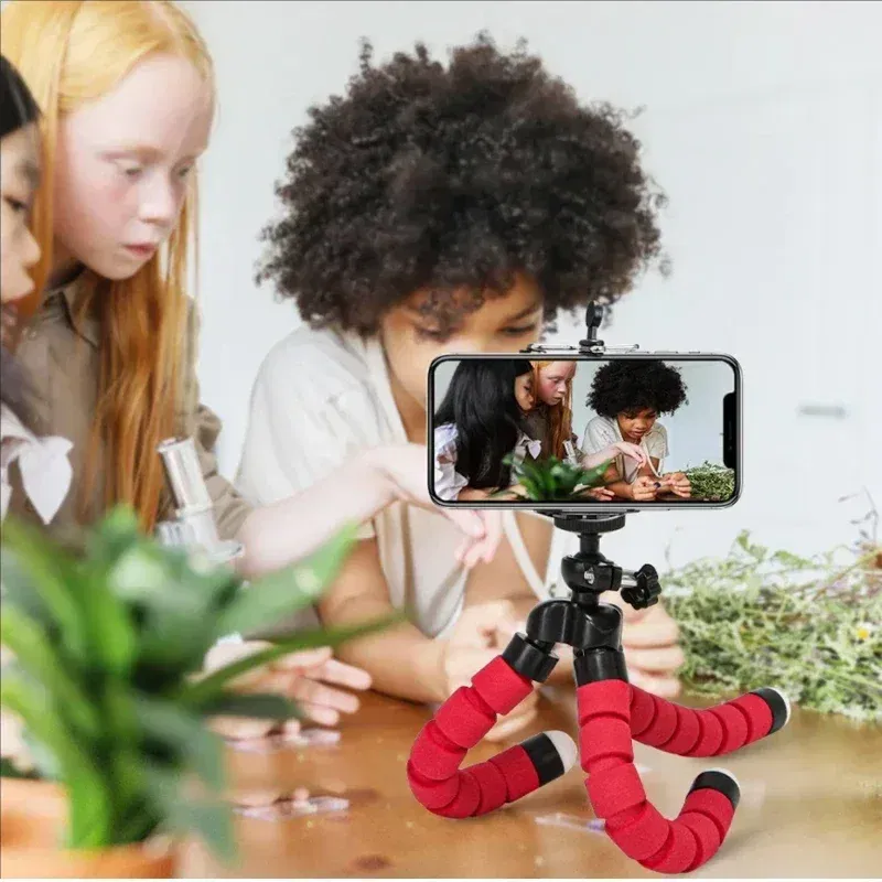 Color: Red - Tripods Tripod For Phone Mobile Camera Holder Clip Smartphone Monopod Tripe Stand Octopus Mini Tripod Stativ For Phone