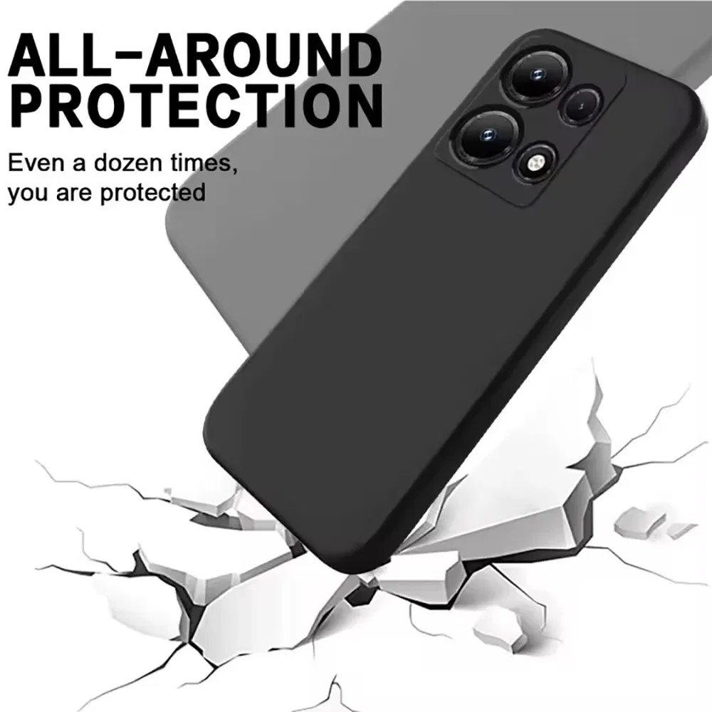 Color: Lake Blue, Material: ABS - Black Practical Silicone Phone Case For Xiaomi Redmi Note 14 13 12 11 10 9 8 7 Pro Plus 5G 4G 8T 9S 9T 10T 10S 11S 12S Cover