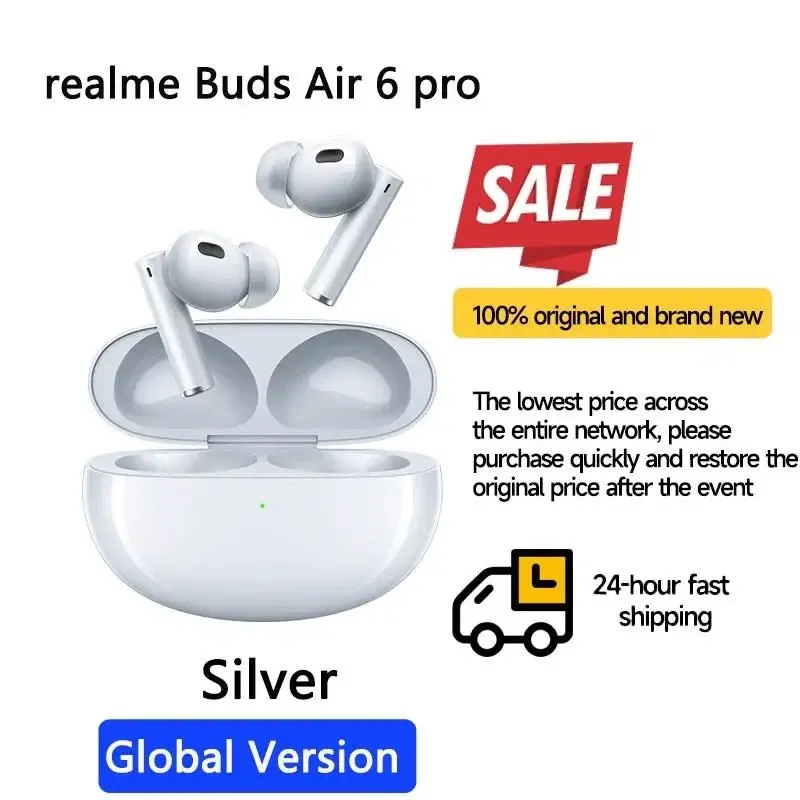 Color: Sky Blue, Ships From: CHINA - New! Global Version Buds Air 6 Pro True Wireless Earphone 50dB Deep Sea Noise Reduction 2.0 Bluetooth 5.3 IP55 Headphone