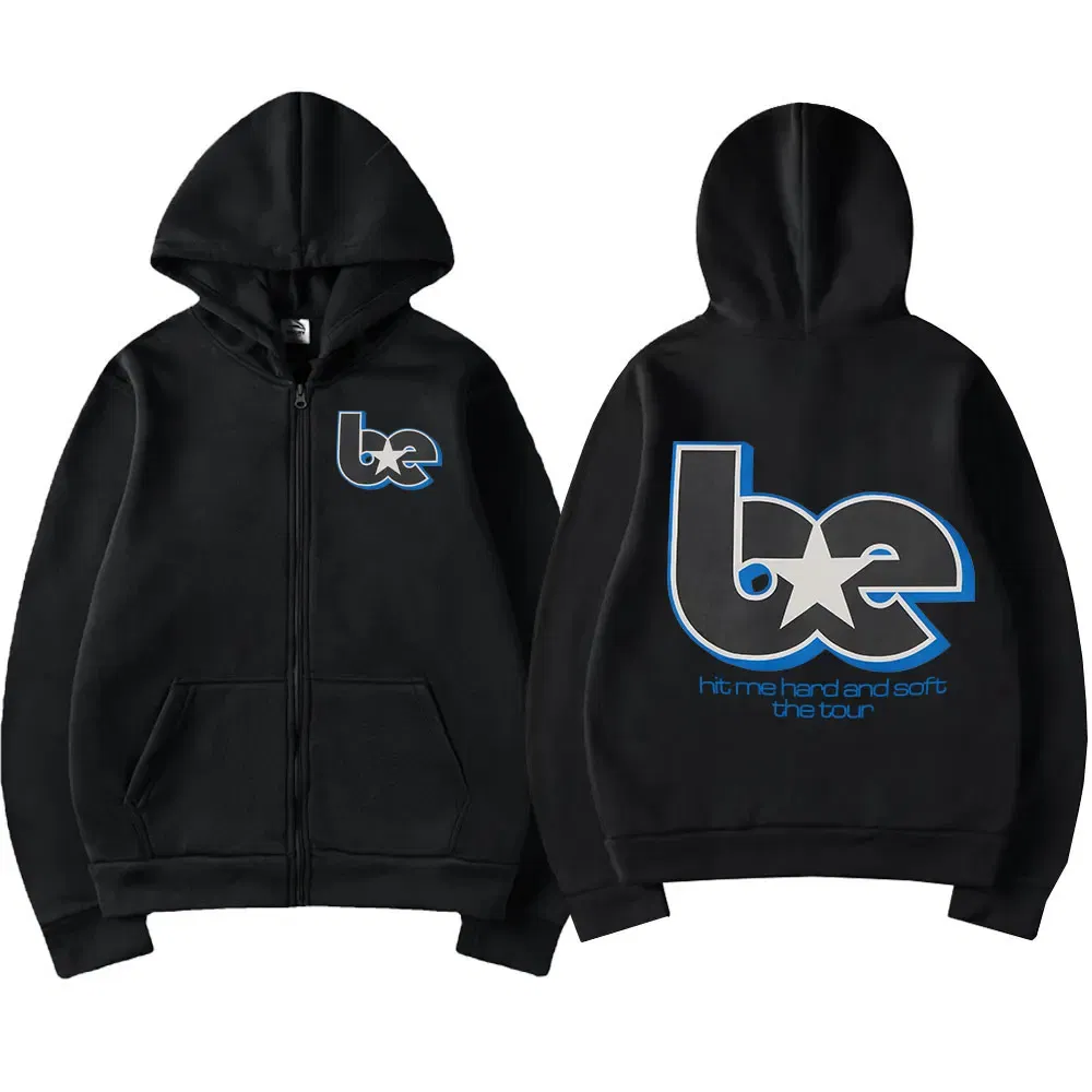 Color: ROYAL BLUE, Size: XL - Hit Me Hard and Soft 2025 Tour Zipper Hoodies Fans Gift Men Women Clothing Pullovers Fashion Hip Hop Zip Up Sweatshirts Jackets