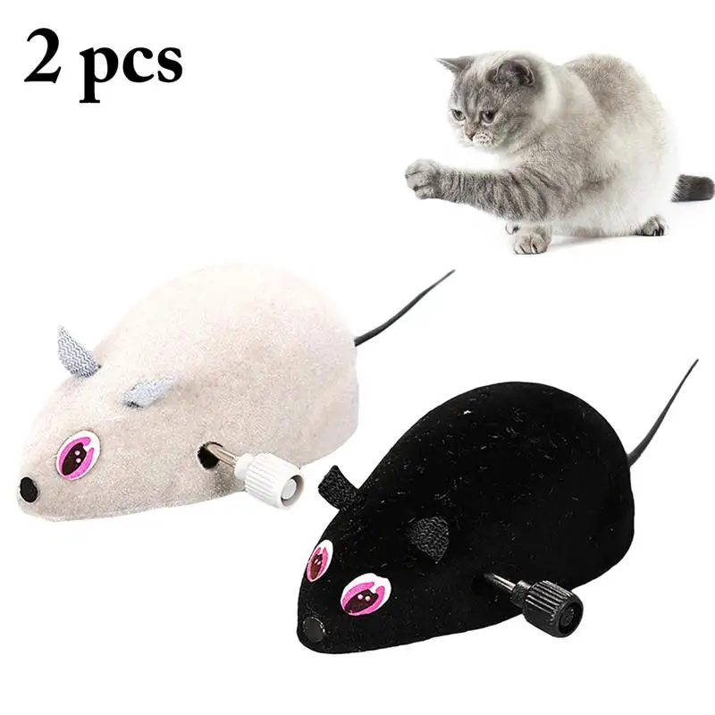 Color: Pink, Size: M - RC Toy Wireless Winding Mechanism Mouse Cat Toy For Cat Dog Pet Trick Playing Toy Plush Rat Mechanical Motion Rats Dropshipping