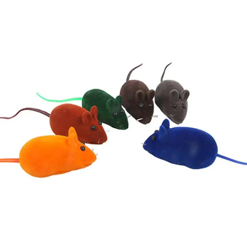 Color: Pink, Size: M - RC Toy Wireless Winding Mechanism Mouse Cat Toy For Cat Dog Pet Trick Playing Toy Plush Rat Mechanical Motion Rats Dropshipping