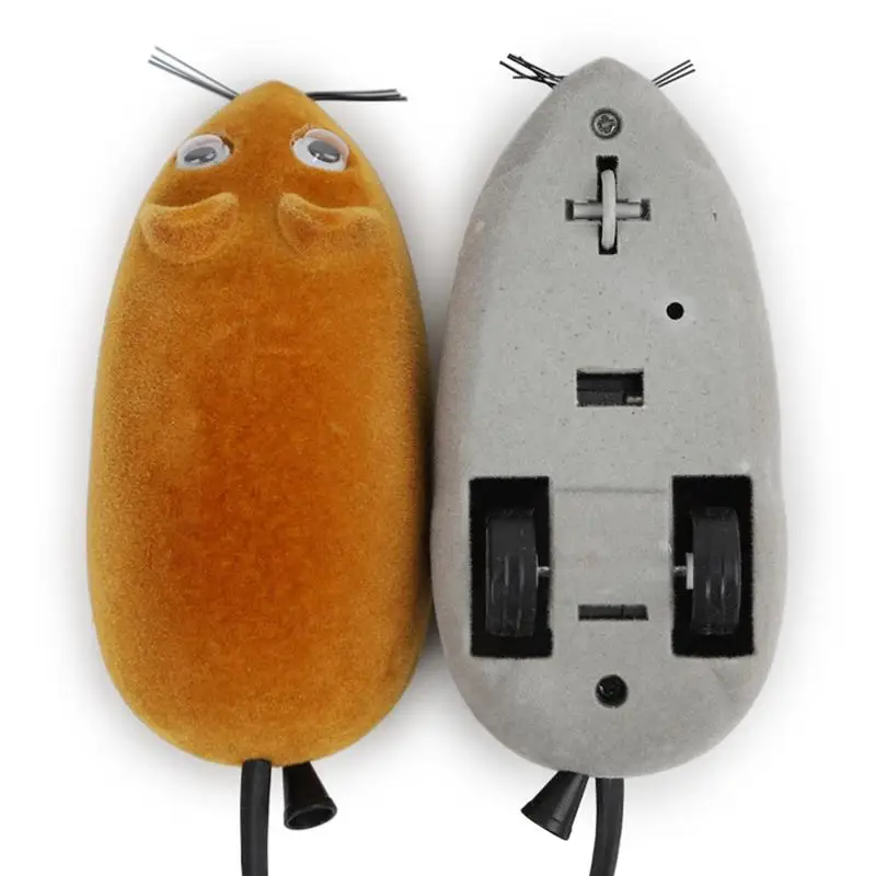 Color: Pink, Size: M - RC Toy Wireless Winding Mechanism Mouse Cat Toy For Cat Dog Pet Trick Playing Toy Plush Rat Mechanical Motion Rats Dropshipping