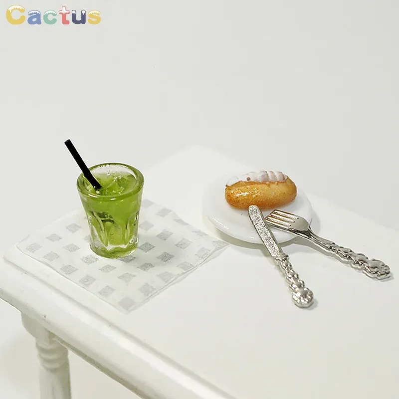 Color: ArmyGreen - Miniature Toy Cocktail Drinks Doll Toys Dollhouse Accessories Miniature Items For 1:6/1:12 Doll House Kitchen Ornaments