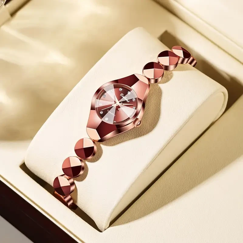 BINBOND Women's Elegant Rose Golden Wristwatch