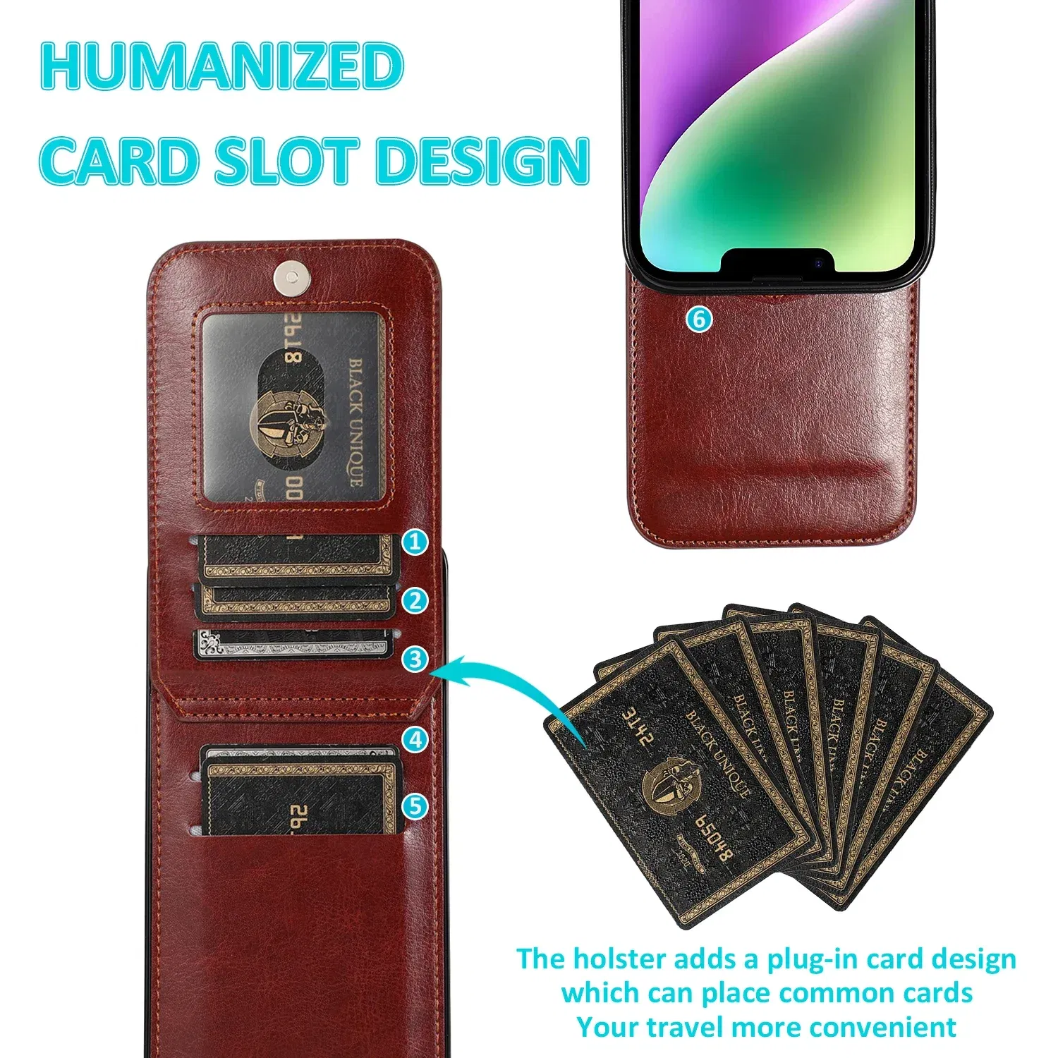Color: Blue, Material: Aluminum - Faux Leather Wallet Kickstand Phone Case for IPhone 13 12 Mini 16E 16 15 14 11 Pro Max X XR XS 7 8 Plus Case with Credit Card