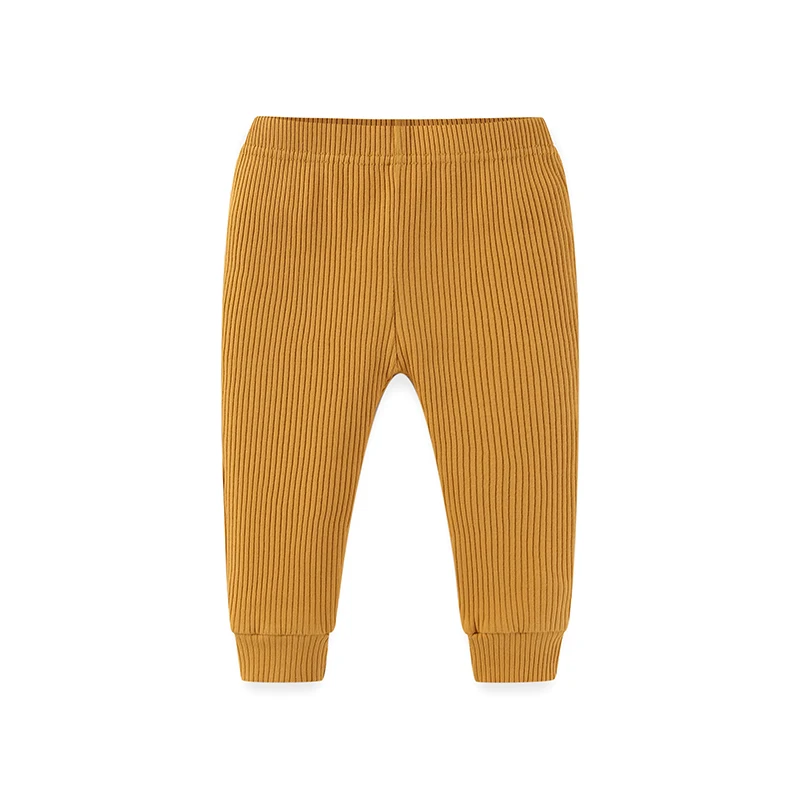 Color: Brown, Kid Size: 18M - Kiddiezoom 1 Pcs/Lot Fashion Unisex Solid Baby Boy Girl Pants 0-24Months Cotton Ribbed Soft Newborn Leggings