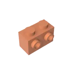 Color: Clear - MOC PARTS DIY GDS-634 BRICK 1X2 W. 2 KNOBS compatible with lego 11211 children's toys Assembles Building Blocks Technical