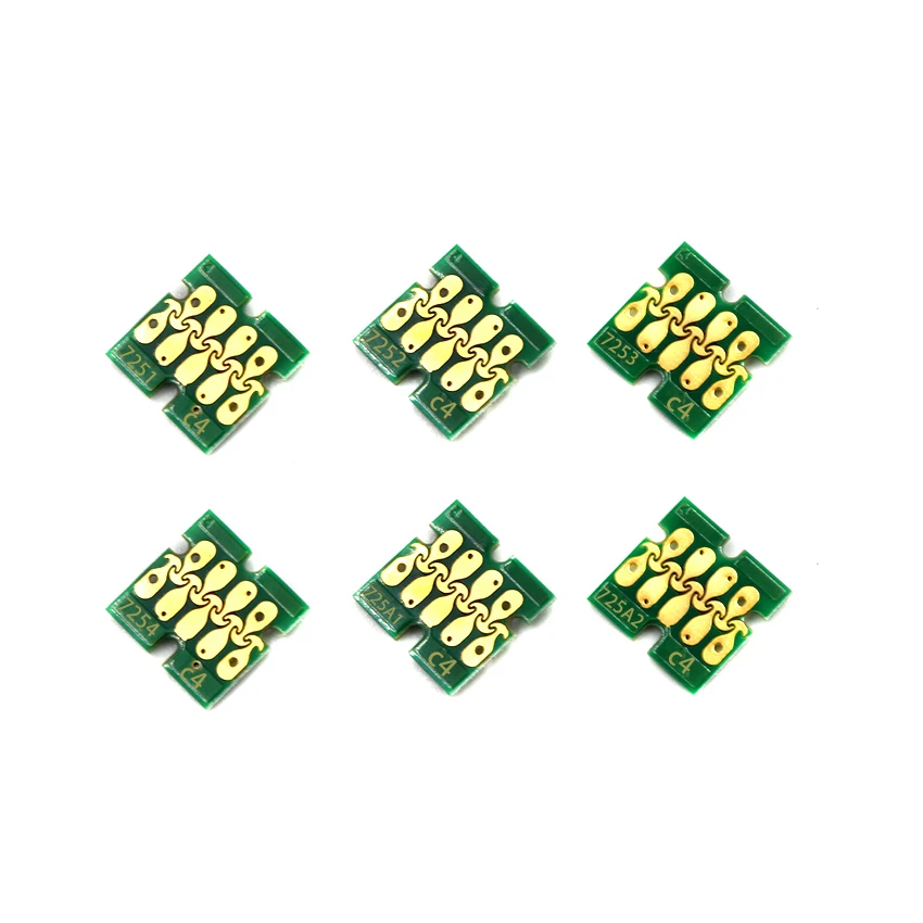 Color: green - T7251-T7254 T725A White Ink Cartridge Chip For Epson SureColor F2000 F2100 SC-F2000 SC-F2100 Printer T725A00 White Chips