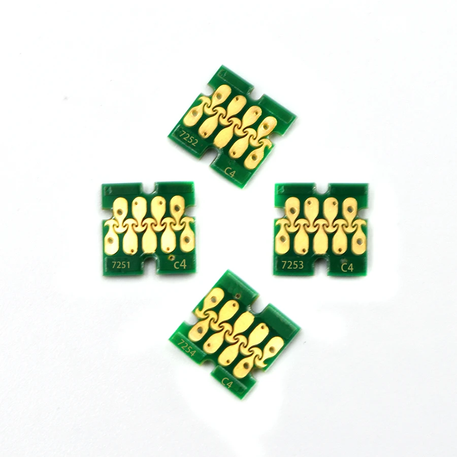 Color: green - T7251-T7254 T725A White Ink Cartridge Chip For Epson SureColor F2000 F2100 SC-F2000 SC-F2100 Printer T725A00 White Chips