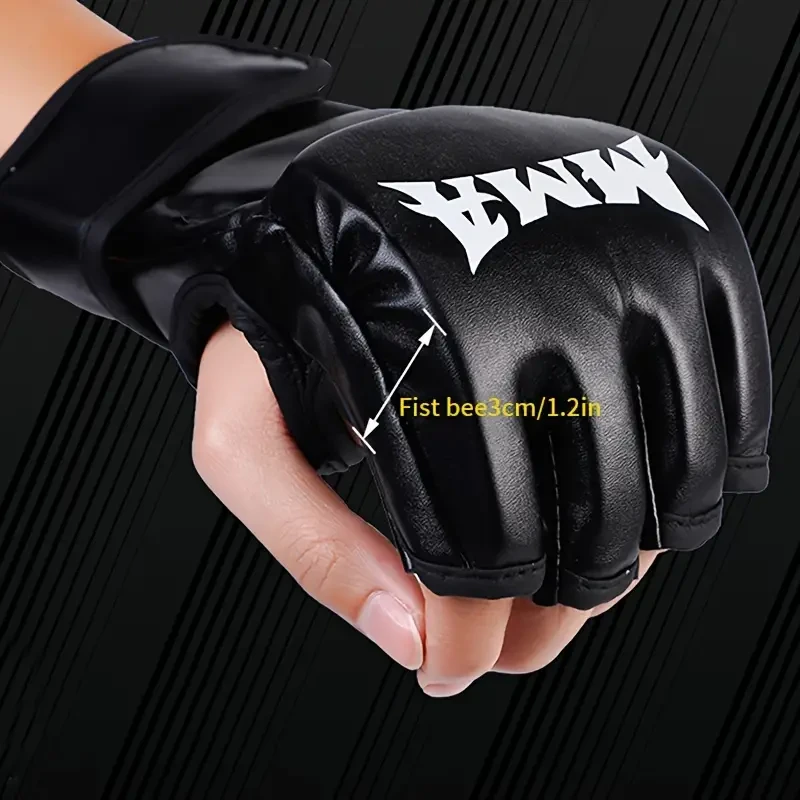 2pcs Half-Finger Sanda Training Boxing Gloves