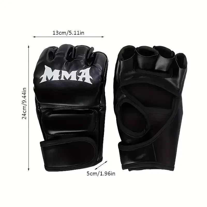 2pcs Half-Finger Sanda Training Boxing Gloves