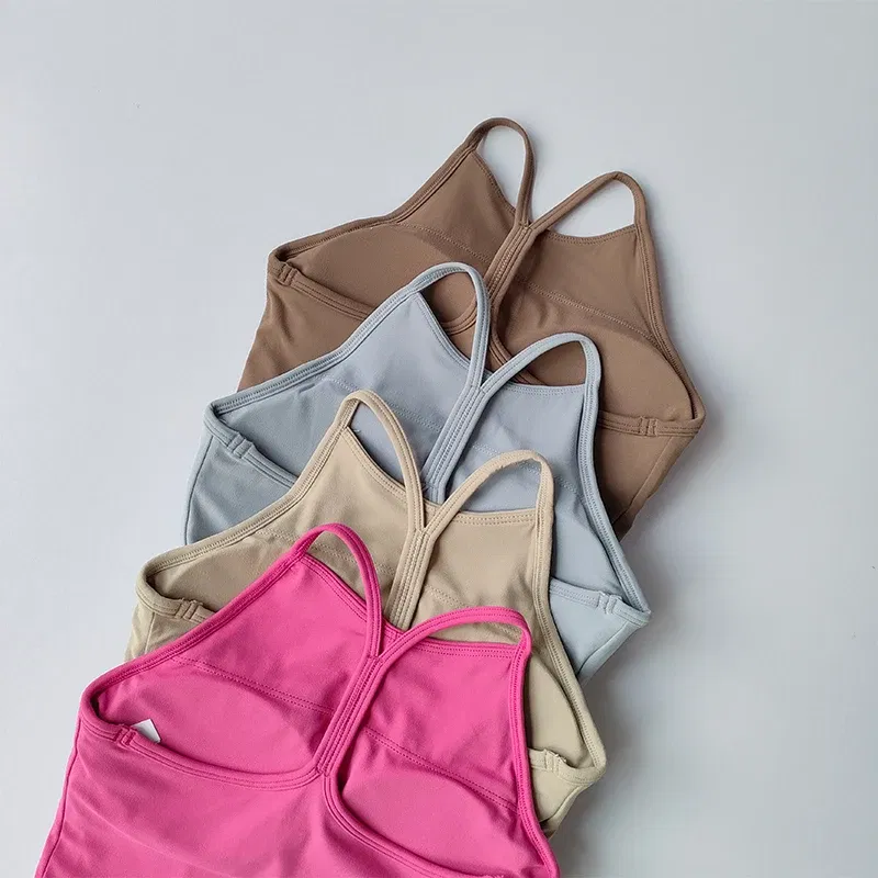 Color: Lavender, Size: S - Summer Sports Underwear Women's Fitness Running Camisole Shockproof and Sagging Sexy Beauty Back Yoga Bra Quick Drying