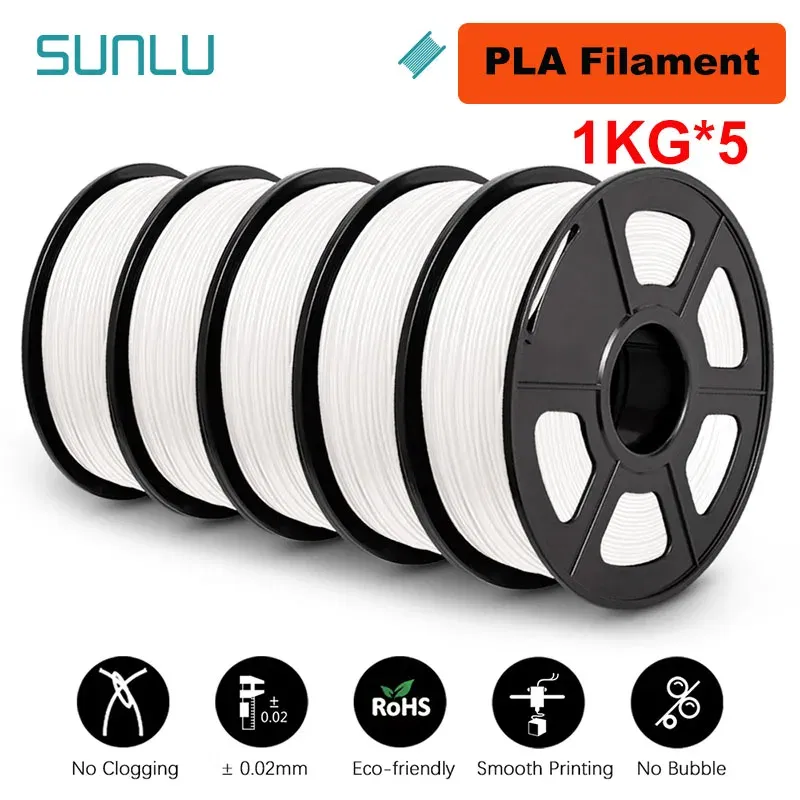 Color: Tran-Violet, Ships From: CHINA - Top 5KG 3D PLA/PETG/PLA PLUS/Clear Filament 1.75mm 5Roll 1KG 3D Printer Neatly Wound 3D Filament for 3D Printer& 3D Pen