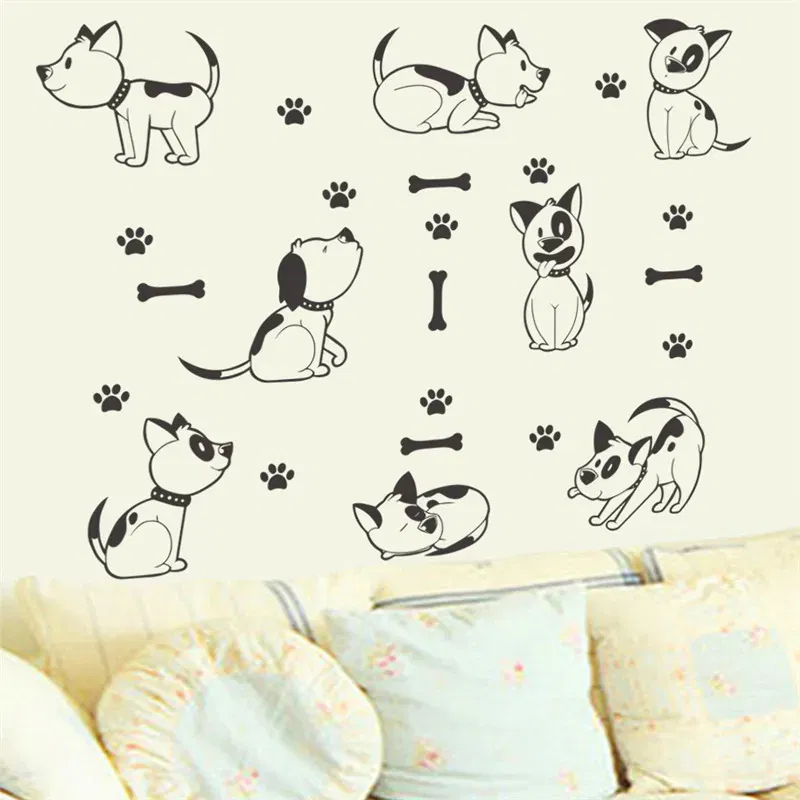 Color: Dark Khaki - Funny Animals Bird Swinging Wall Stickers Kids Room Decoration Diy Cartoon Monkey Giraffe Lion Mural Art Pvc Posters Home Decals