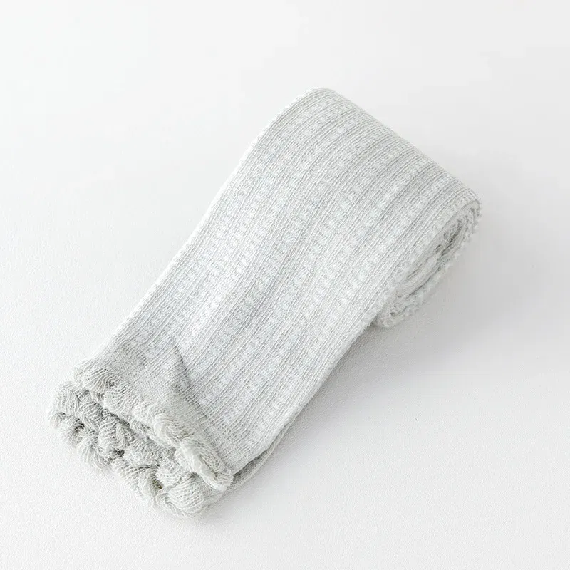 Color: WHITE, Size: 104, Ships From: CHINA - Summer Spring Mesh Baby Girls Stretch Leggings Cotton Solid Ruffle Edge Toddler Kids Pants