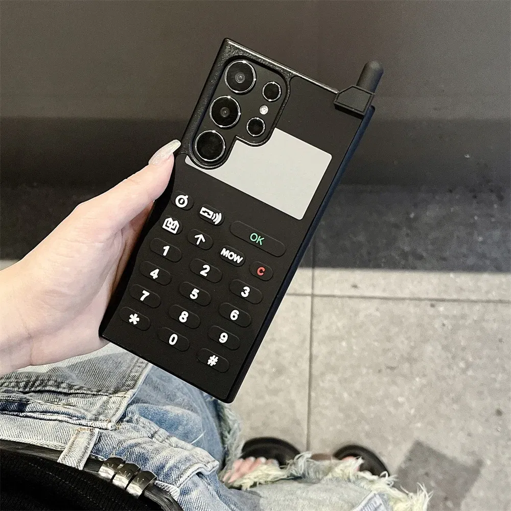 Color: army green, Material: tpu - S24 Ultra Case 3D Cute Game Box Design Cellphone Luxury for Samsung Galaxy S23 S24 Ultra Phone Cases Cartoon Shockproof Cover