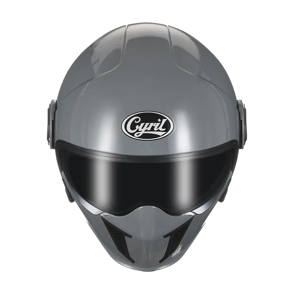 Color: Beige, Size: L - Modular Motorcycle Helmet Full Face Open Face Retro Helmets DOT ECE APPROVED CYRIL OP12A Capacete De Moto Masculino