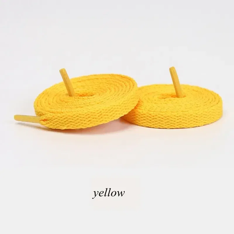 Color: Yellow, Ships From: CHINA, Length: 180 cm - 1pair Flat Shoelaces Classic Shoe Laces Fit Fashion Solid Sports Shoelace Casual Unisex Shoe Strings Shoe Accessories