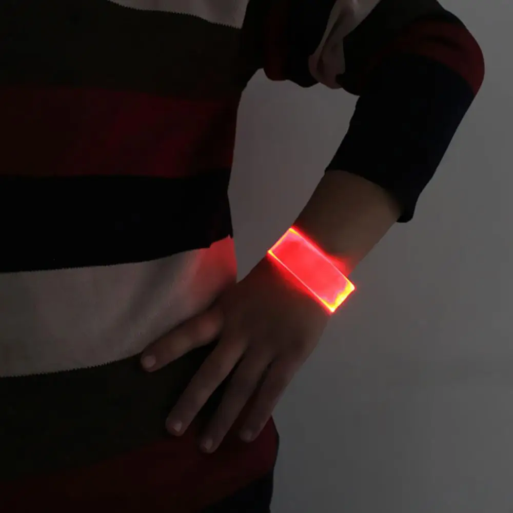 Color: Light Yellow, Size: L, Ships From: CHINA - LED Light Bracelet Silicone Sound Controlled Led Light-emitting Bracelet Light Band Entertainment Party Wristband Halloween Belt