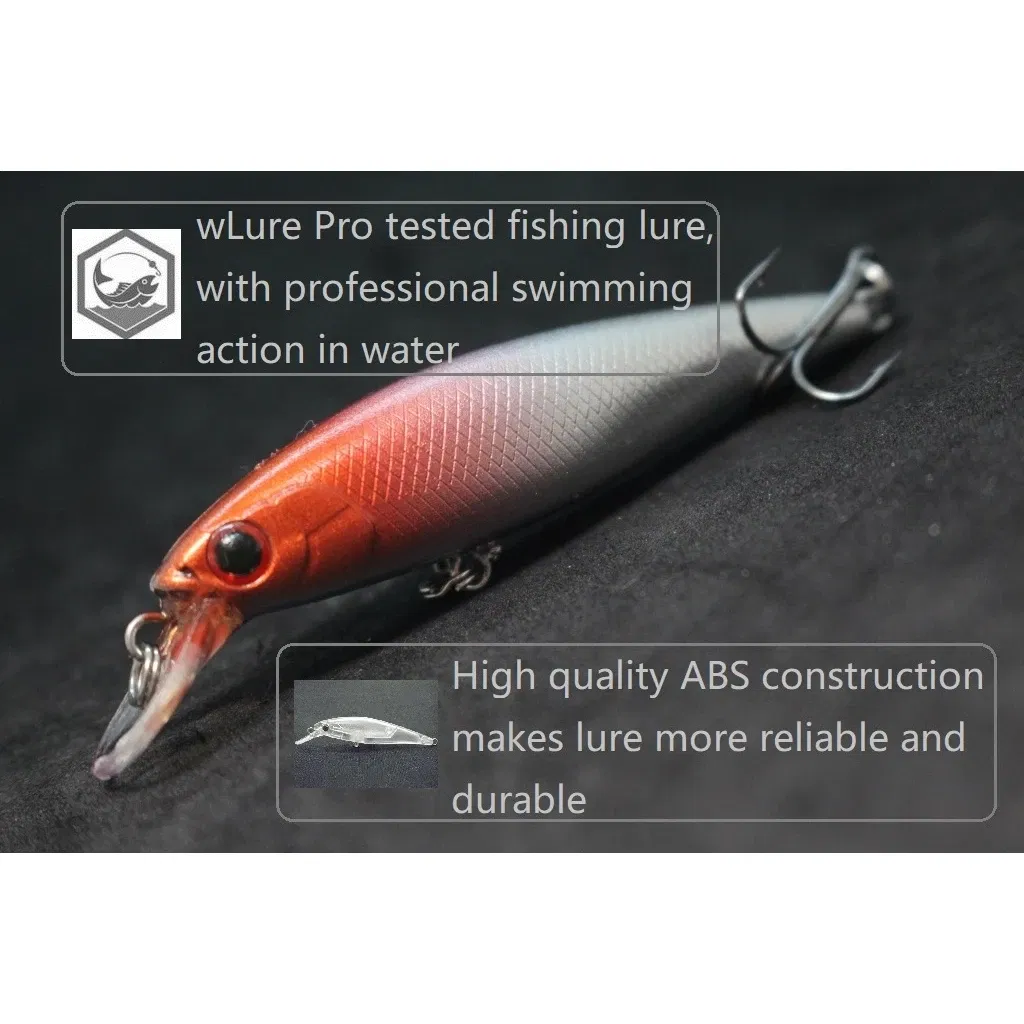 Color: Silver - wLure Fishing Lure Jerkbait 6g 7.5cm Tiny Sinking Minnow Carp Fresh Water Use Tight Wobble Long Casting M762
