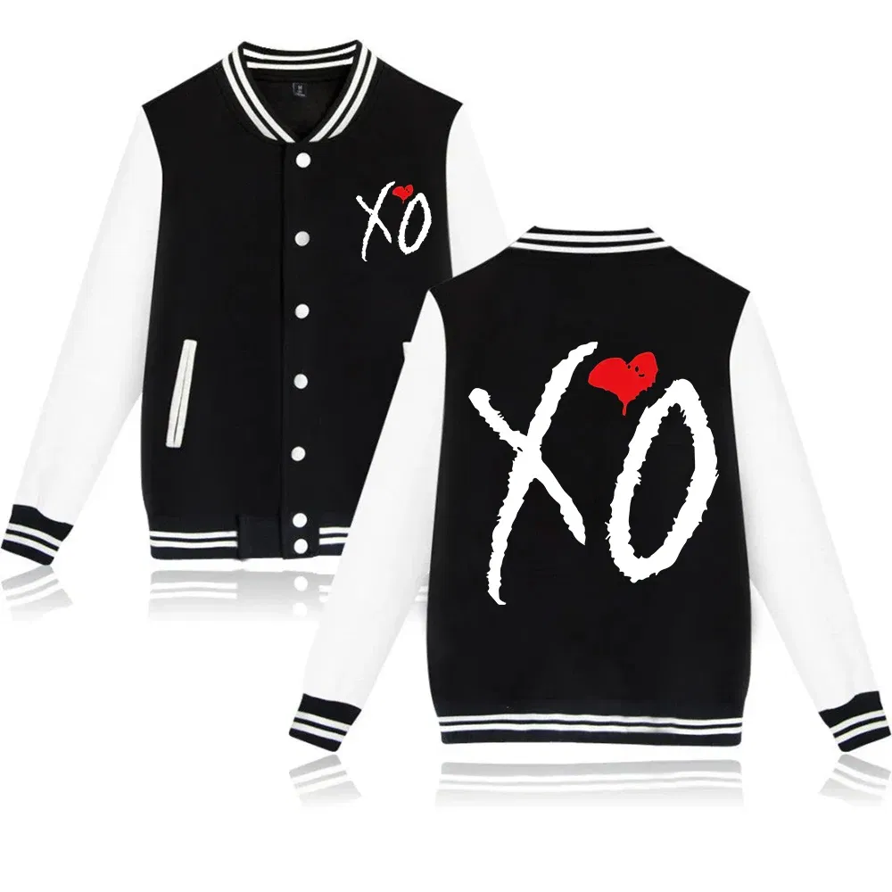 Color: Beige, Size: XXXL - The Weeknd XO Jacket Hoodie The Weeknd The Host Music Sweatshirt Long Sleeve Baseball Uniform Clothes Unisex