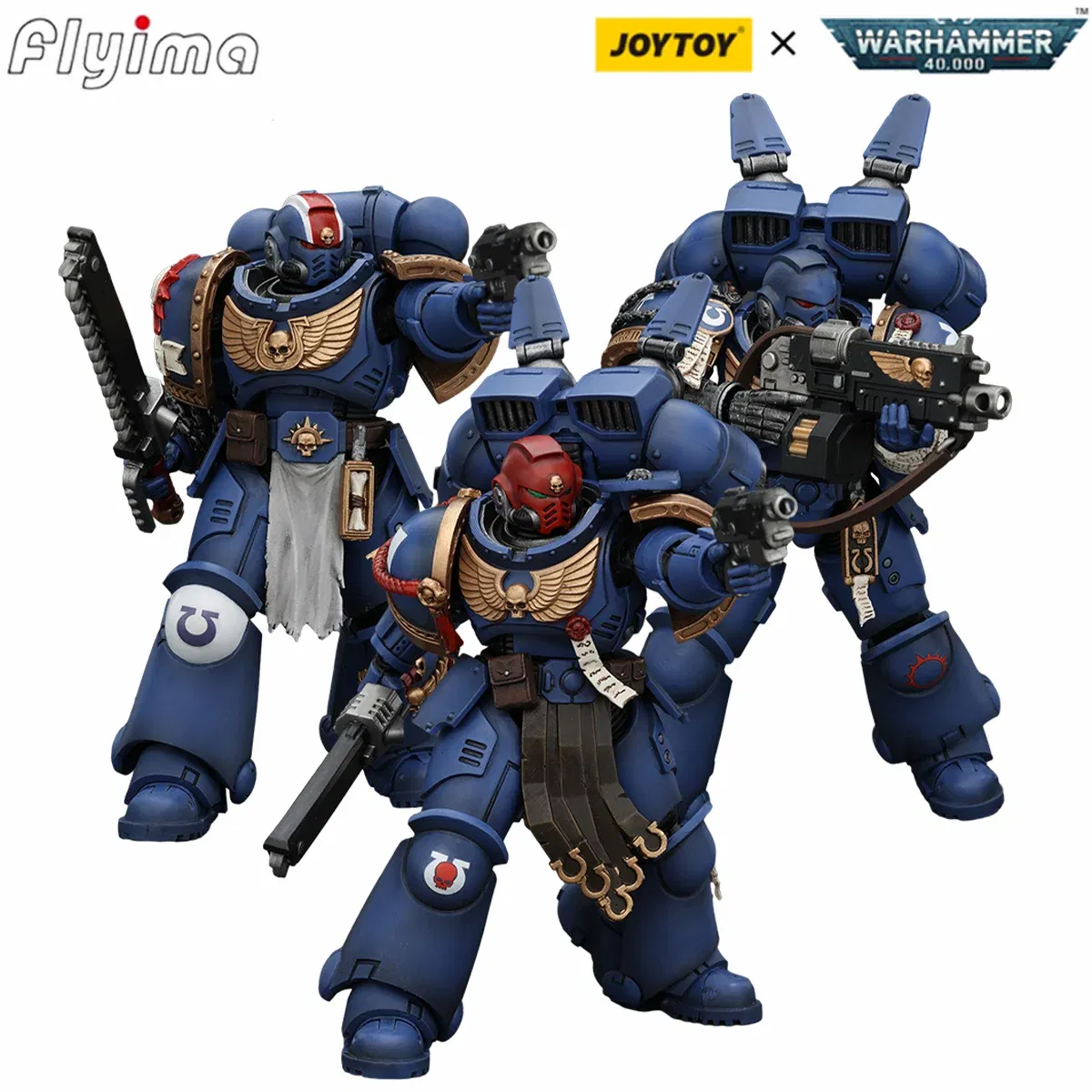 Color: Yellow - [IN-STOCK]JOYTOY Warhammer 40K 1/18 Action Figures Ultramarines Lieutenant Titus&Remus Ventanus&Intercessors&Jump Pack  Model