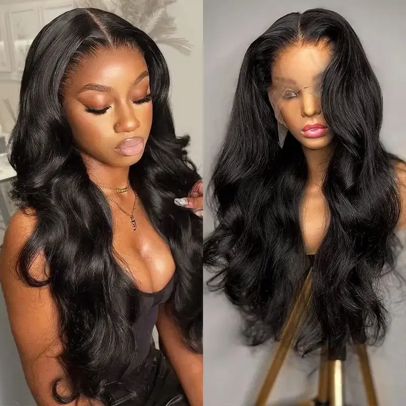 Ships From: CHINA, Stretched Length: 32inches, Density: 100%, Lace Size: 13x4 - Body wave hd transparent lace wig 13x6 human hair For Women choice Pre Plucked 30 40 Inch wavy Frontal brazilian cheap Wigs