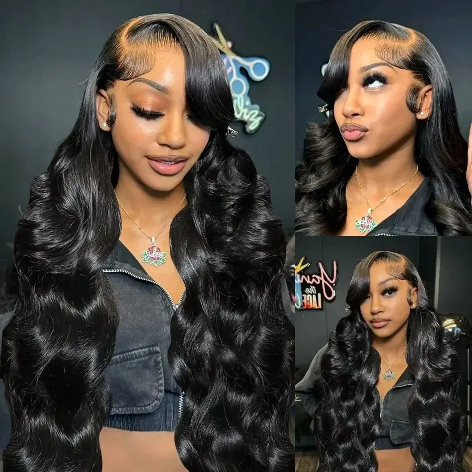 Ships From: CHINA, Stretched Length: 32inches, Density: 100%, Lace Size: 13x4 - Body wave hd transparent lace wig 13x6 human hair For Women choice Pre Plucked 30 40 Inch wavy Frontal brazilian cheap Wigs