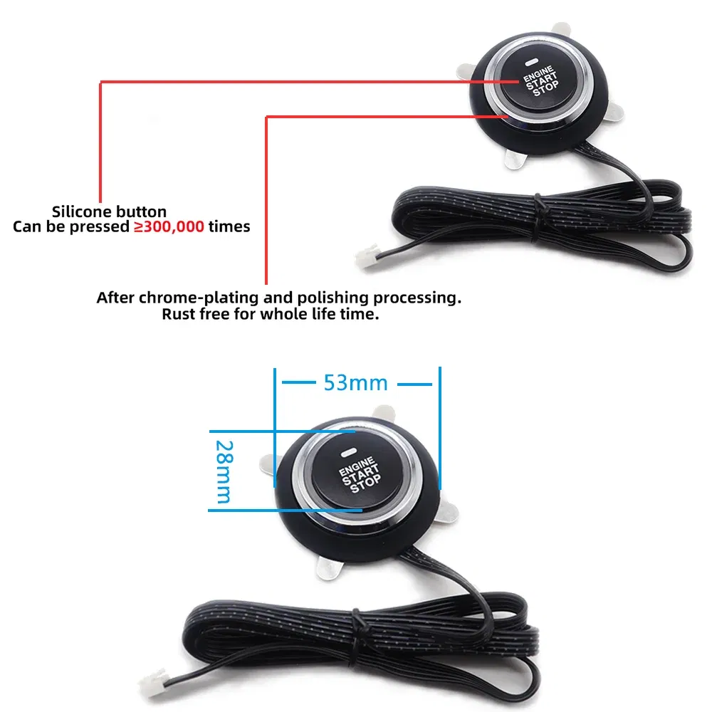 Color: Red - Car Intelligent Security Protection Universal Auto Start Stop System Remote Control Engine Ignition Kit Keyless Entry Autostart