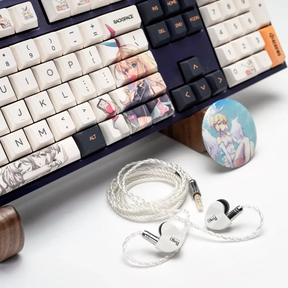 Color: Yellow - SeeAudio x Z Review White Rinko Hybrid Earphone 1DD+1Planar In-ear Monitors HiFi Wired Headphone J-POP Music Earbuds 2Pin 0.78