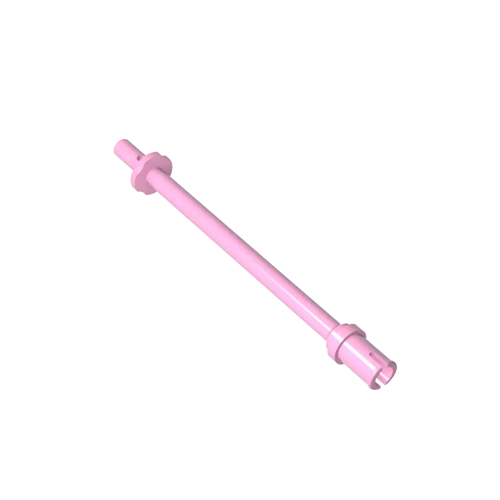 Color: Bright Light Orange - Gobricks GDS-2019 Bar 8L - Two Stop Rings / One Pin, Technical Figure Ski Pole [Flat End]  compatible with lego 2714