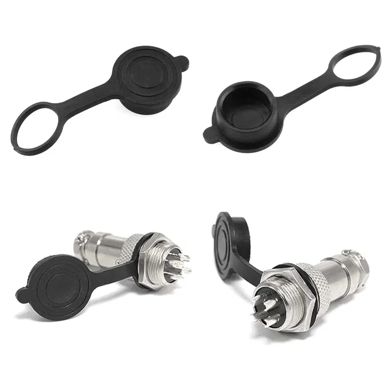 Color: WHITE - GX12 GX16 GX 20 Aviation Circular Plug Socket Waterproof Dust Cap Welding Cable Connectors Rubber Protective Cover