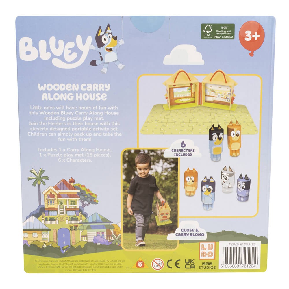 Bluey Wooden Carry Along House