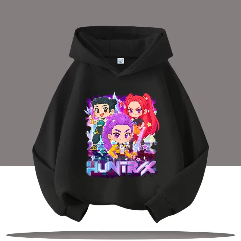 Color: green, Kid Size: 10 - Y2K KPop Demon Hunters Hoodies Teenage Girls Boys Rumi KPop Demon Hunters Hoody Autumn Casual Long Sleeve Children's Clothing
