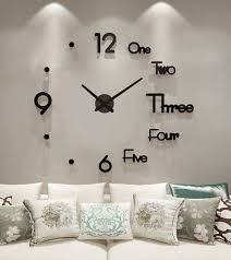 3D Wall Decal Decorative Clock