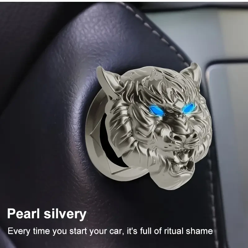 Tiger Head Car Engine Start Button Cover