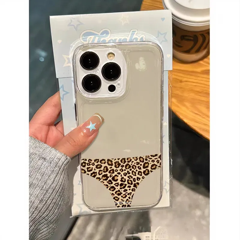 Color: Clear, Ships From: CHINA, Material: PC - for IPHONE 15 case 14 13 12 11 PROMAX 7 8 PLUS X XR XS MAX Leopard print soft silicone anti-drop and shock-proof