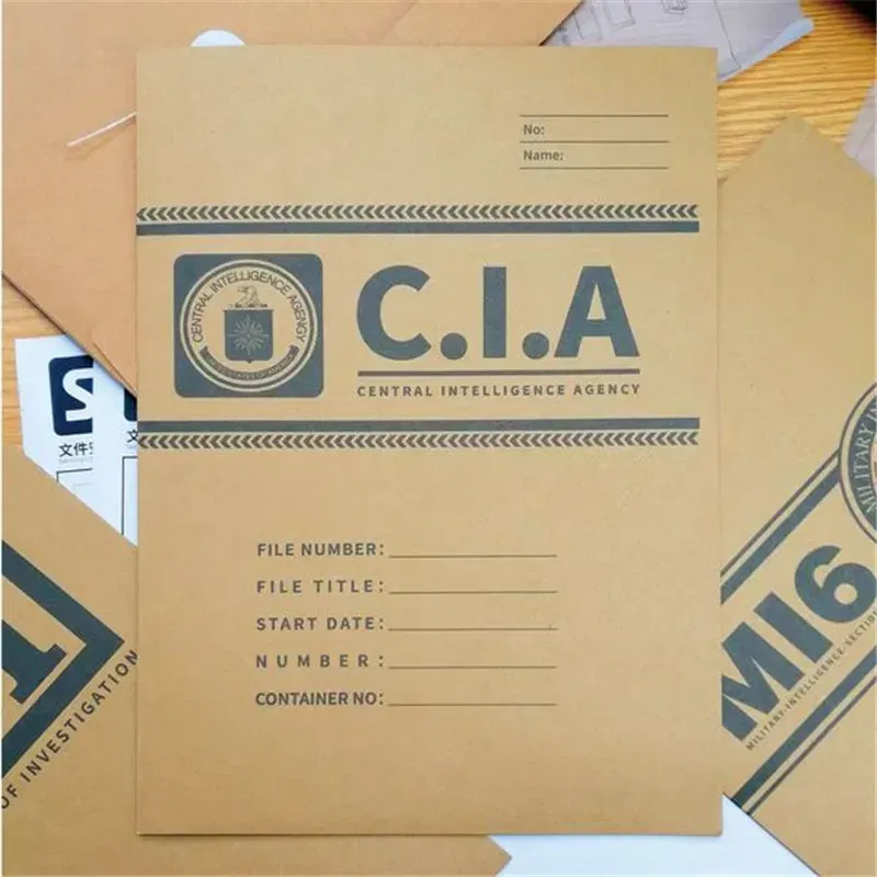 Color: black - Agent Portfolio Folder File Archives Cosplay FBI CIA Central Intelligence MI6 British Army Movie Film Prop Set